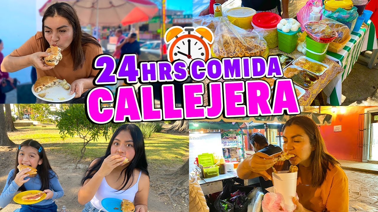 🌮24 HRS COMIENDO COMIDA CALLEJERA!🌶️I YADELI MERLIN🤍