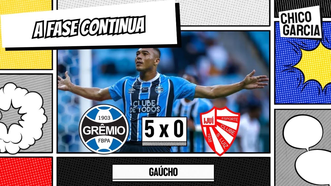 GRÊMIO 5 X 0 SÃO LUIZ: HAT-TRICK DE CARLOS VINICIUS, ESTREIA DE TETÊ E ATÉ CRISTALDO VAI BEM