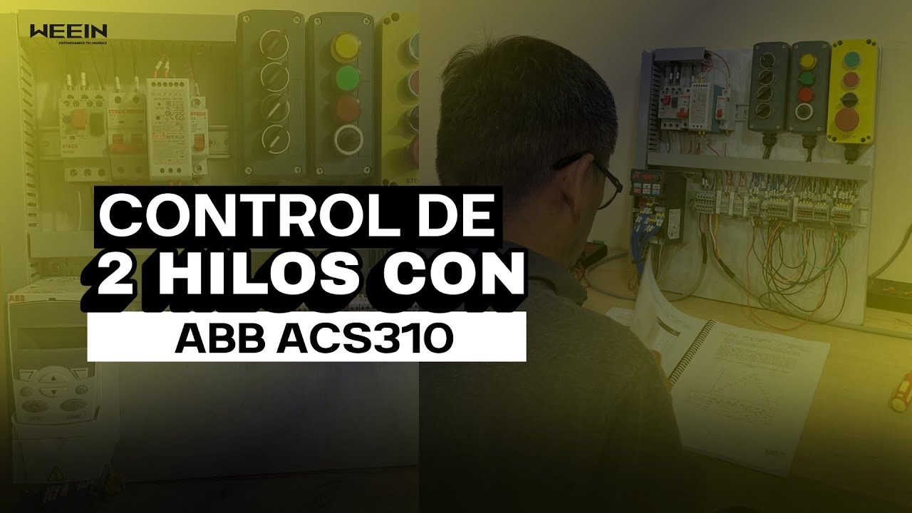 Control de 2 hilos con el variador de frecuencia ABB ACS310