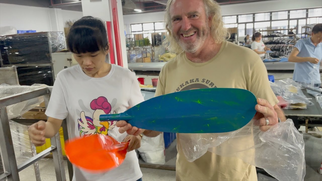 Paddle Factory Tour- how Stand Up Paddleboard and Kayak paddles are made