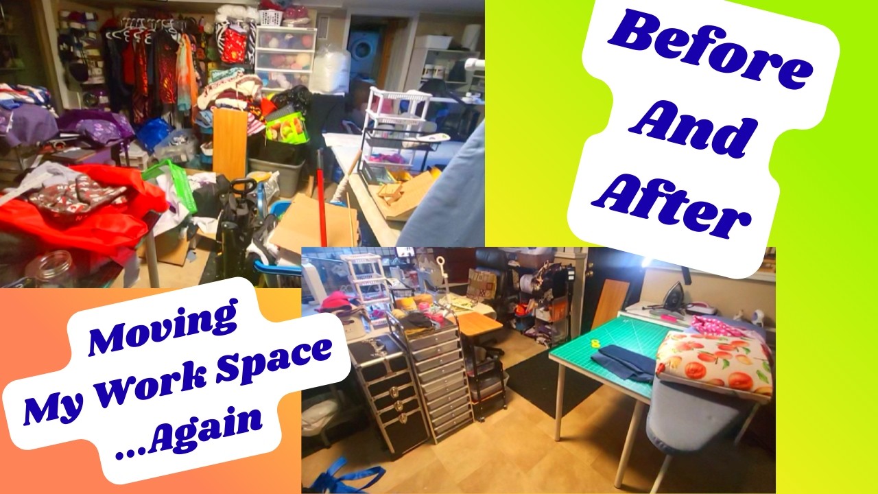 Here We Go Again! Rearranging My Work Space #fyp#crochet#sewing