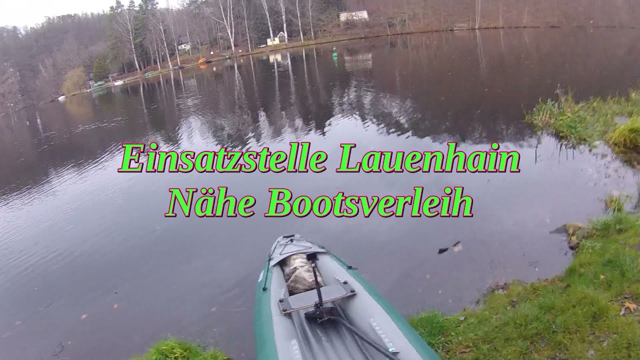 Talsperre Kriebstein / im November /  mit Gumotex Palava