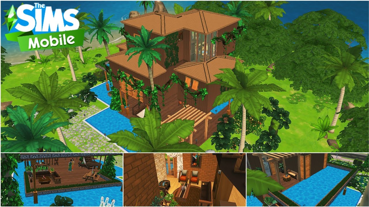 Island House || The Sims Mobile || #islandlife #simsmobile #simsmobilehouse #speedbuild