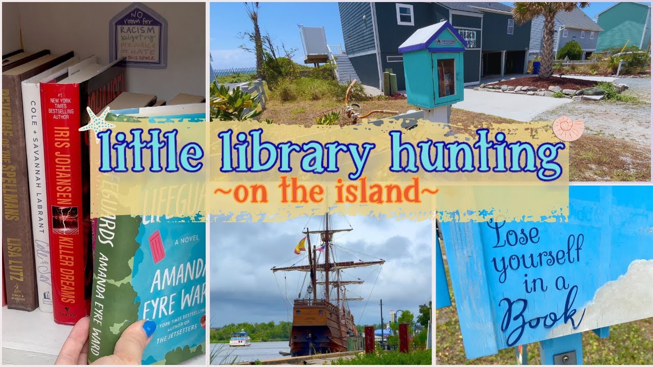 Little Free Library Hunting - Beach Edition! Used books haul + unhaul