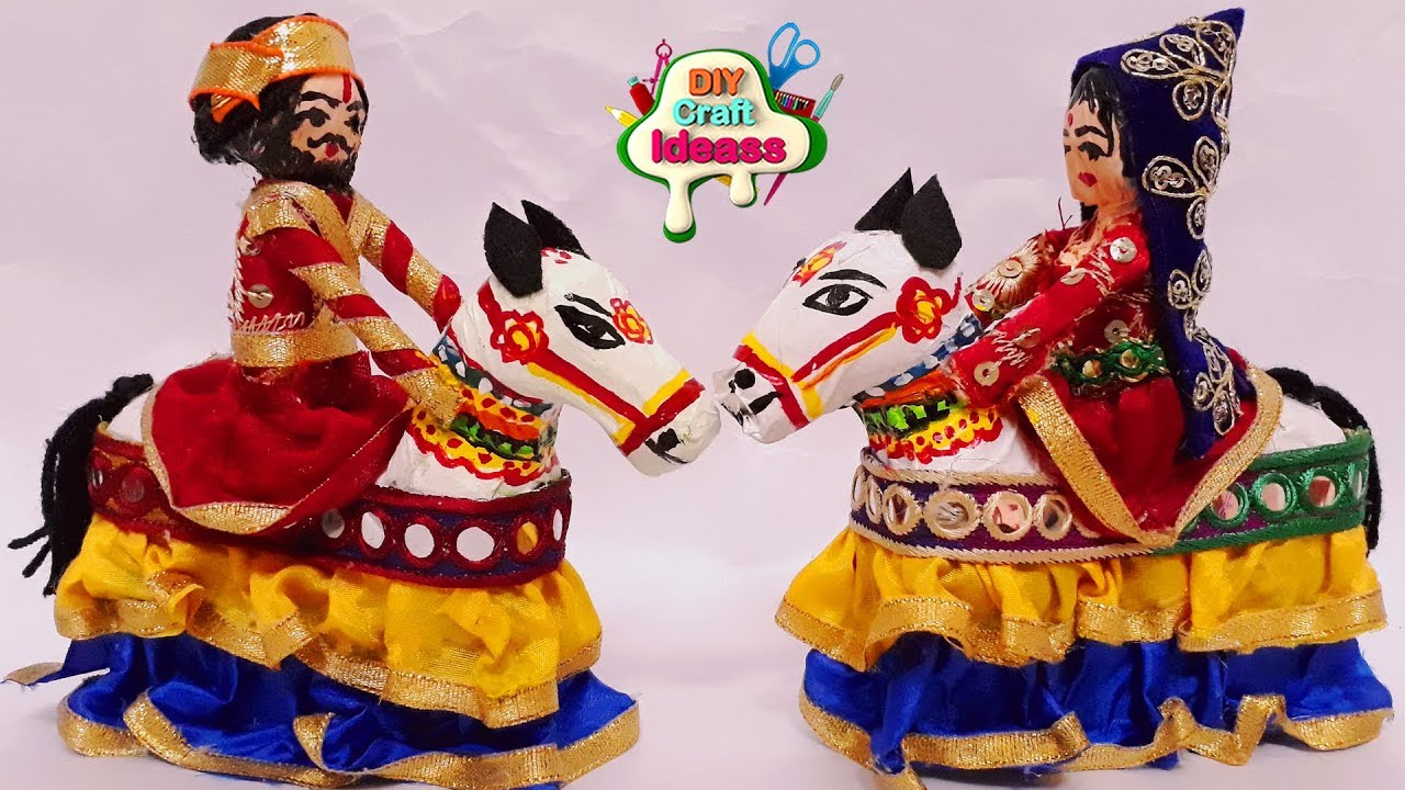 puppet  tutorial making puppet #easy crafts ideas at Home #make  puppet doll #Puppets with horse