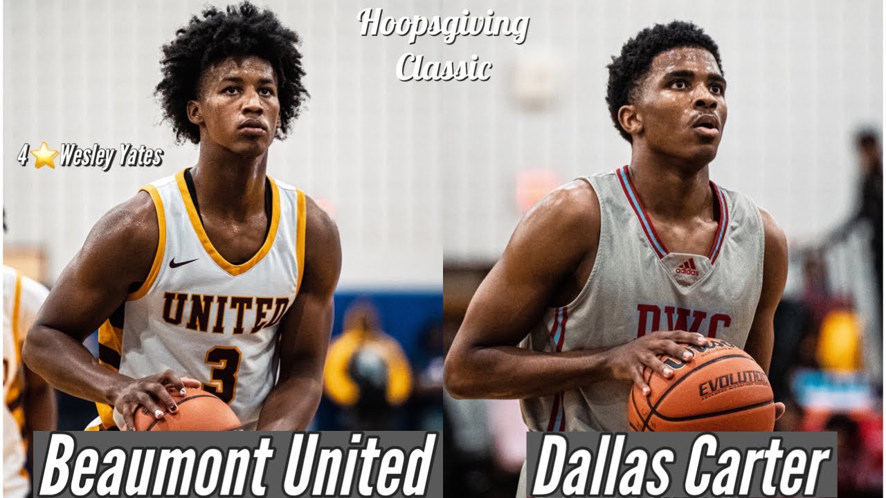 Wesley Yates and Beaumont United take on the #1 4A team in Texas ￼Dallas Carter🔥#viral #basketball
