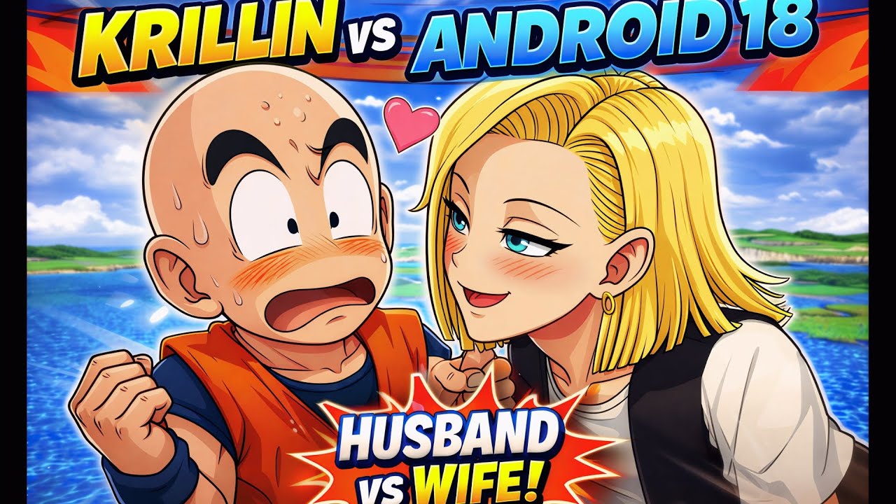 Husband vs Wife DBZ Fight 🤣 Krillin is Finished!#krillin #android18 #husbandvswife