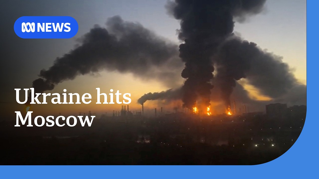 Ukraine launches massive drone swarm on Moscow | ABC NEWS