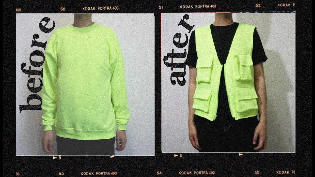I transformed a Sweatshirt to Utility Vest! Billie Eilish is Quaking 😇 💚 | Chris Cabalona