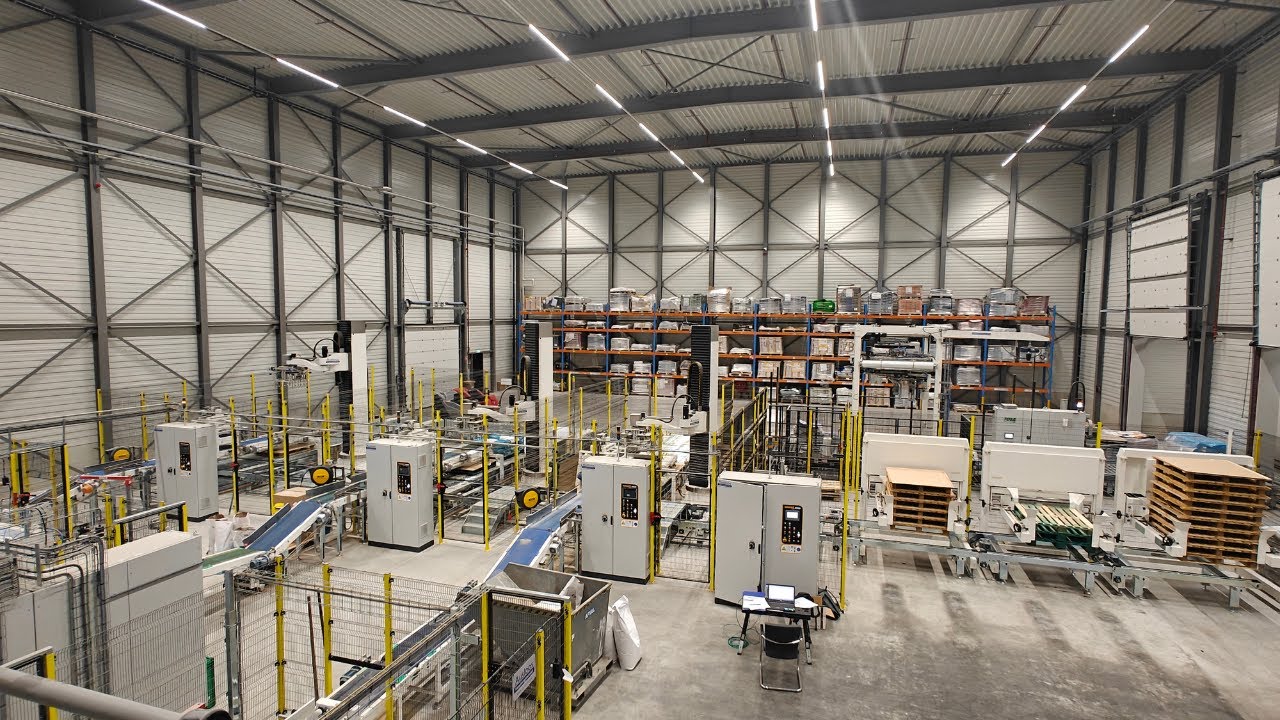 Impianto completo di 3 Linee di Pallettizzazione Sacchi | Europack Italy