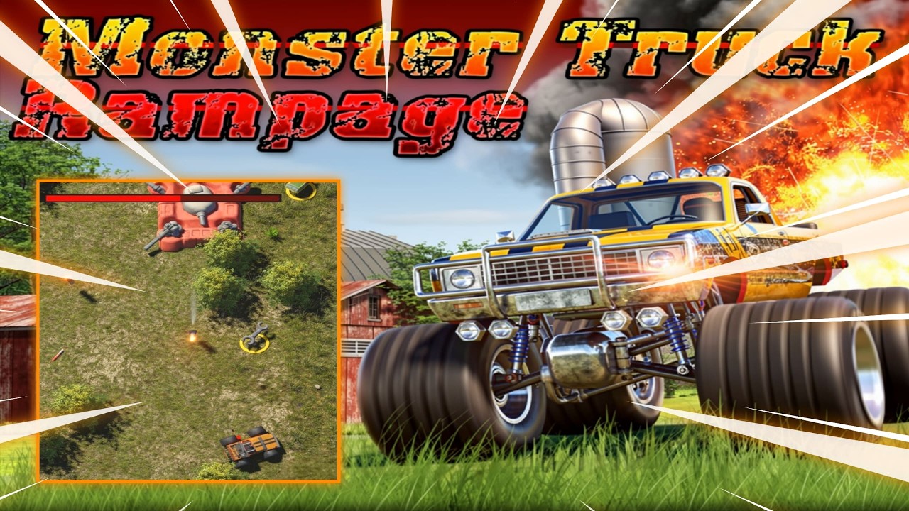 Monster Truck Rampage [Flash Player] - Truck Combat -  Gameplay Walkthrough - Old PC Games