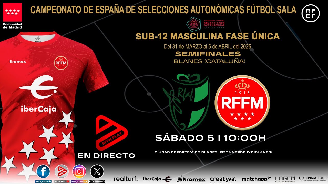 Andalucía - Comunidad de Madrid | SEMIFINALES | Campeonato de España Fútbol Sala Sub-12 Masculina