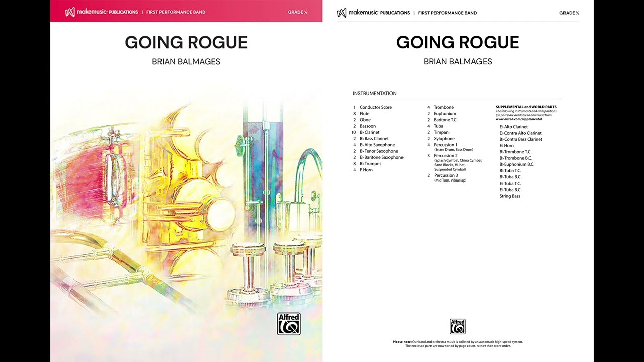Going Rogue, by Brian Balmages &ndash; Score & Sound