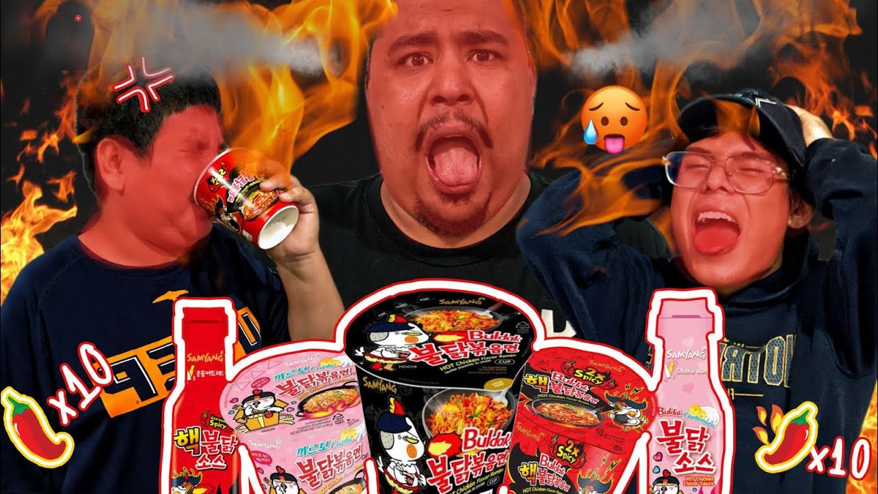 PROBANDO LA MARUCHAN MÁS PICANTE DEL MUNDO‼️(SALE MAL) 🥵🫩