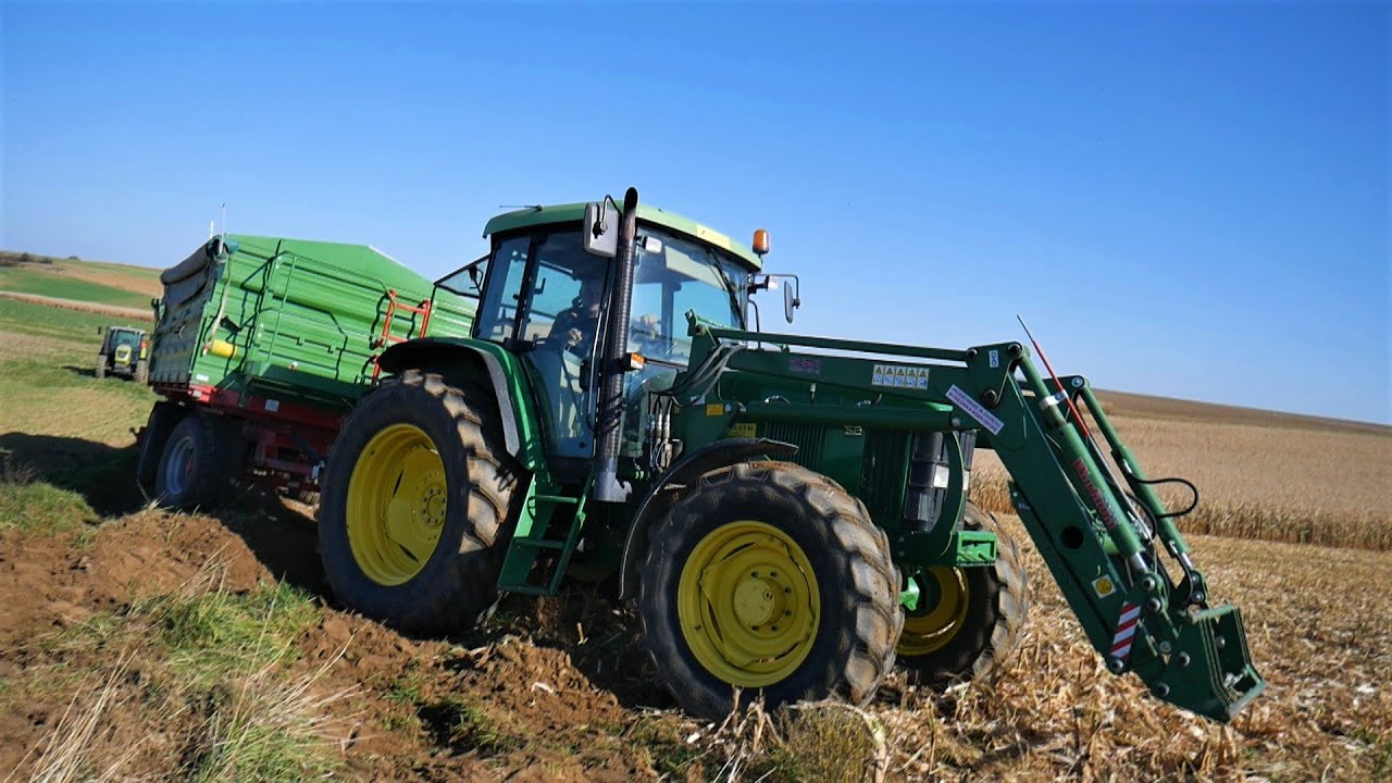 John Deere 6610 Wjazd pod górę 25 ton Engine Sound