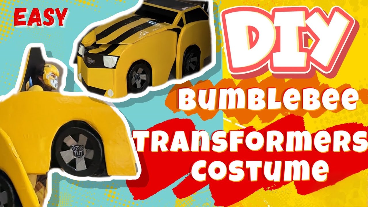 EASY DIY Bumblebee TRANSFORMER Costume with MEASUREMENTS + Templates | Real Working Car Costume