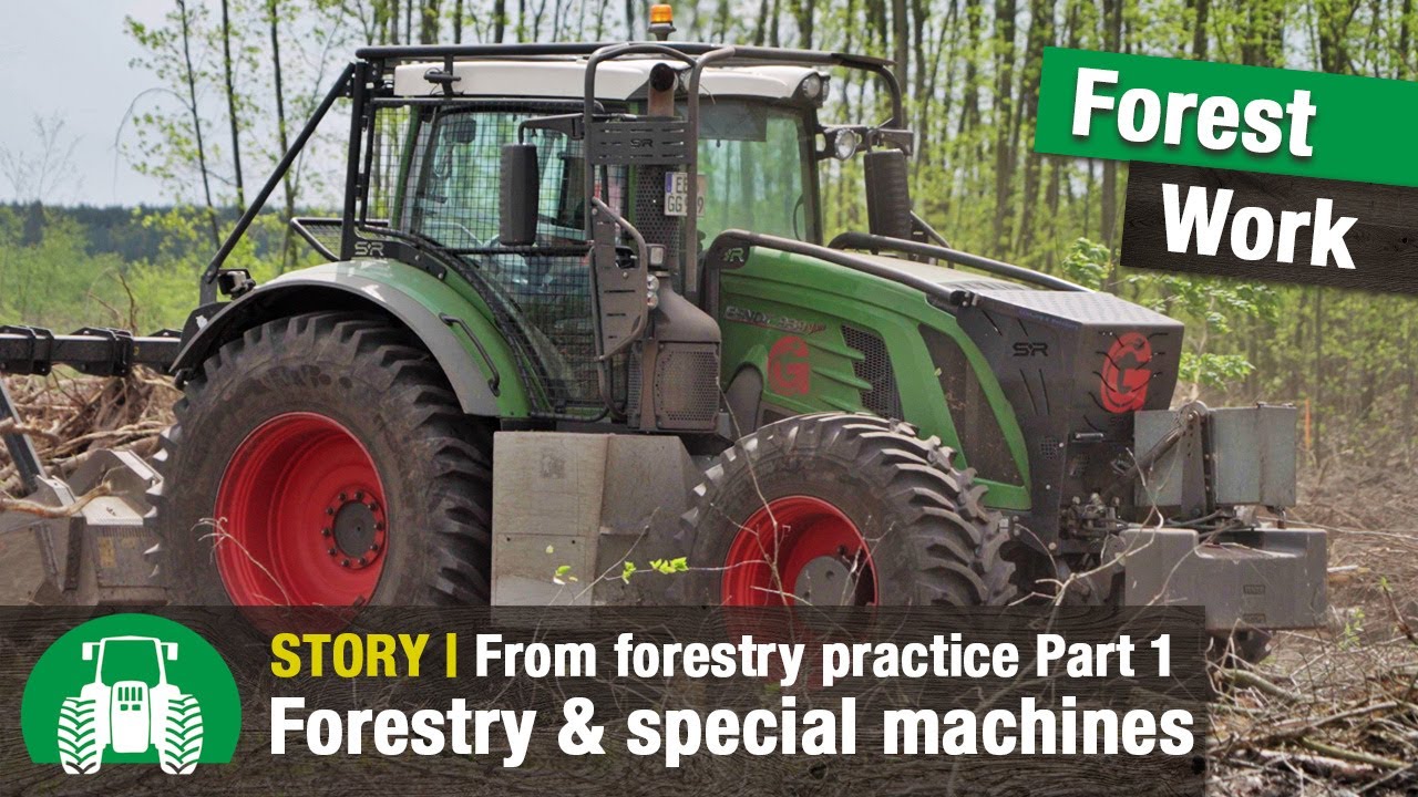 Timber harvest and forestry work with Galle GmbH | Harvester and forwarder in action | Tractors