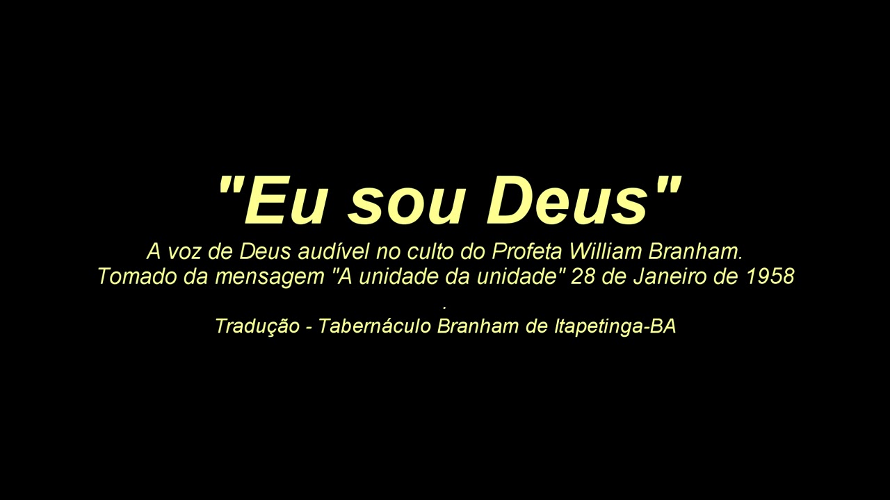 VOZ SOBRENATURAL DE DEUS GRAVADA EM UM CULTO DO PROFETA WILLIAM MARRION BRANHAM