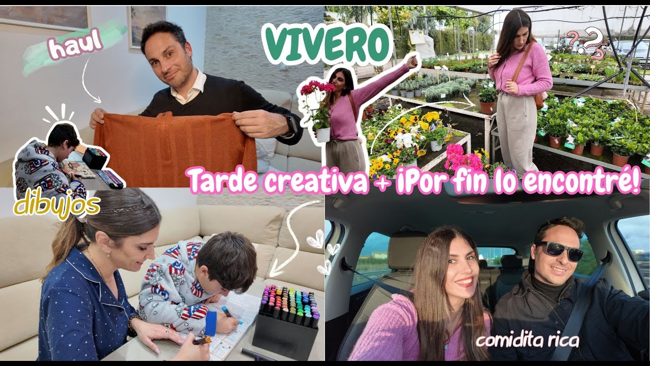 HAUL de REBAJAS 🎨Tarde creativa con Héctor 🌿Vivero ¡Comemos fuera! |VLOG FAMILIAR Buenas Vibras.