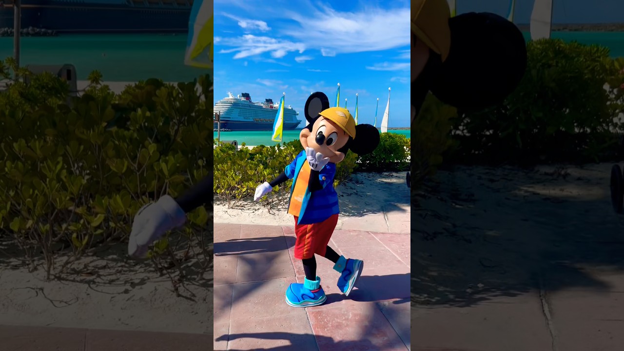 Персонажи Disney на острове Castaway Cay! #вирусное #видео #короткоевидео #shorts #любовь #весель...