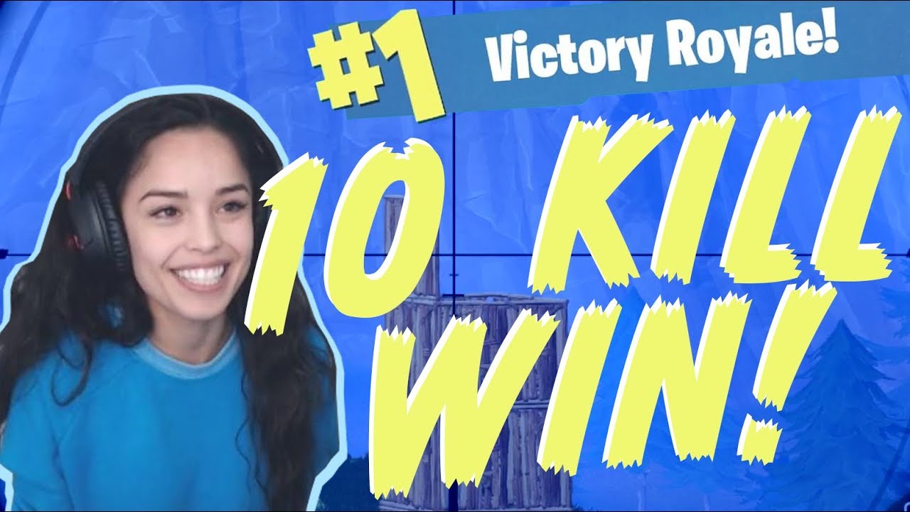 Valkyrae - 10 Kill Solo Win [PC Fortnite Battle Royale]