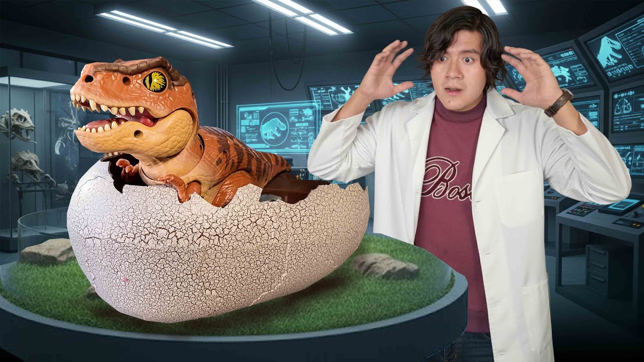 &iexcl;Mira C&oacute;mo Nace un Dinosaurio de este Huevo Gigante! 🦖🌿 | El Tio pixel