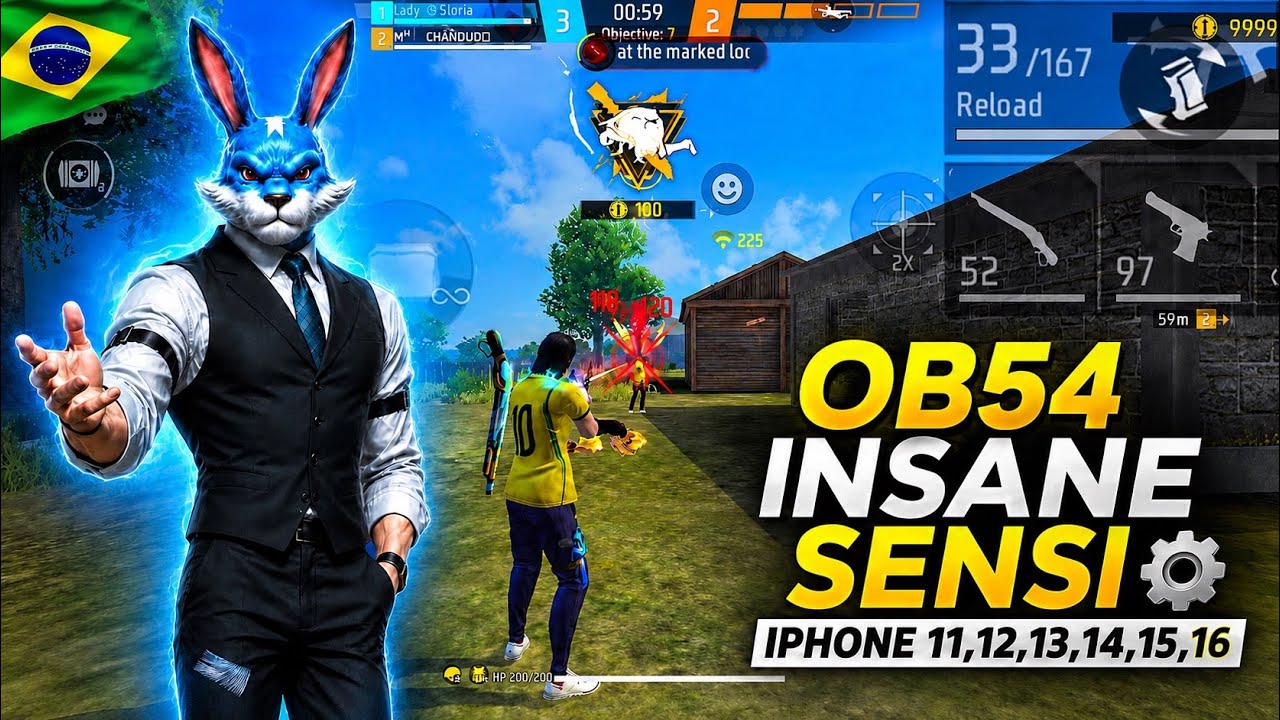 NEW 99% Headshot Sensitivity Settings OB54 🇧🇷 iPhone 11,12,13,14,15,16