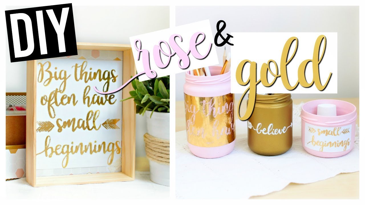DIY Deco Bureau / Chambre Facile : ROSE & GOLD (français)