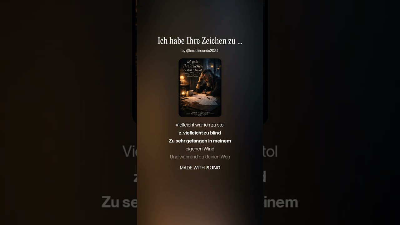 Ich habe Ihre Zeichen zu spät erkannt 🖤 | Ein Song über verpasste Chancen | @LordofSounds2024