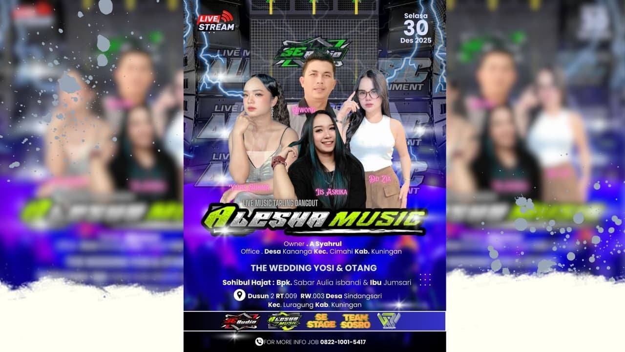 🔴LIVE ALESHA MUSIC RESEPSI YOSI DENGAN OTANG - SINDANGSARI, SELASA, 30 DESEMBER 2025