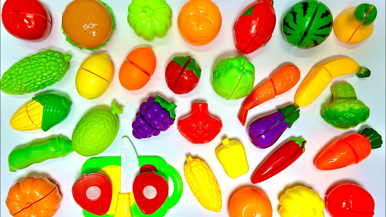Satisfying ASMR | Cutting Plastic Fruits & Vegetables | No Talking | Relaxing Sounds