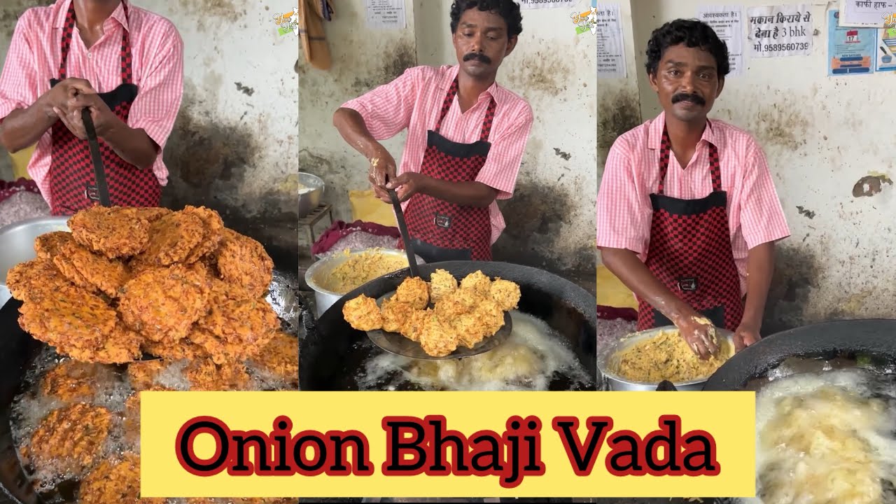 Onion Bhaji Vada in Raipur 😍😍 Hygiene Level - 9999 🤩🤩