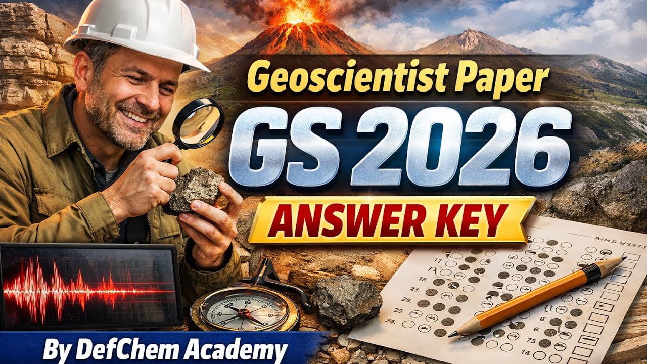 Combined  Geoscientist UPSC Paper 1- General Studies Answer Key 2026 #geoscientist  