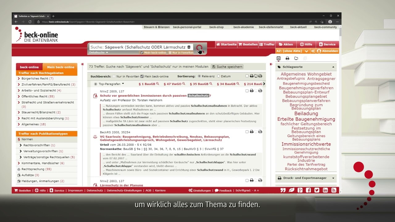 Gewusst wie in beck-online: Die Eingabe in das Suchfeld