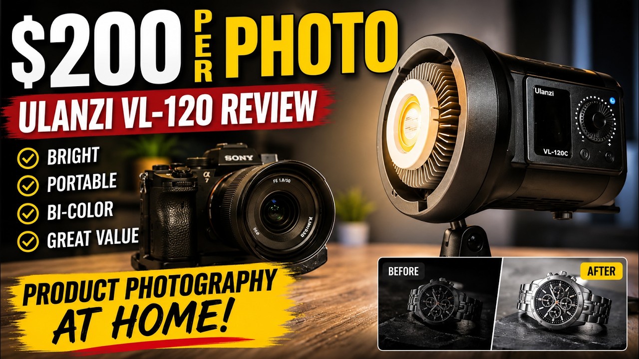 HOW TO DO PRODUCT PHOTOGRAPHY AT HOME | ULANZI VL-120 Light Review