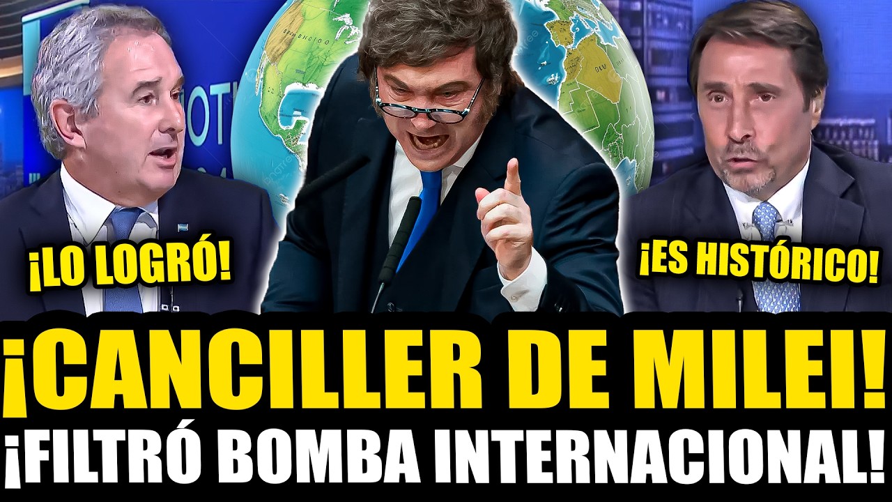 ¡CANCILLER DE MILEI FILTRÓ BOMBA INTERNACIONAL Y DEJÓ A FEINMANN EN SHOCK!