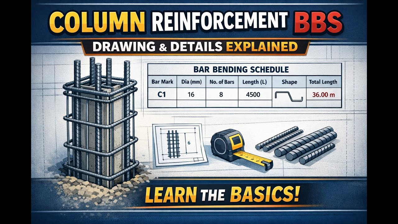 Column Reinforcement BBS – Drawing Introduction | Understanding Tabular Column Details