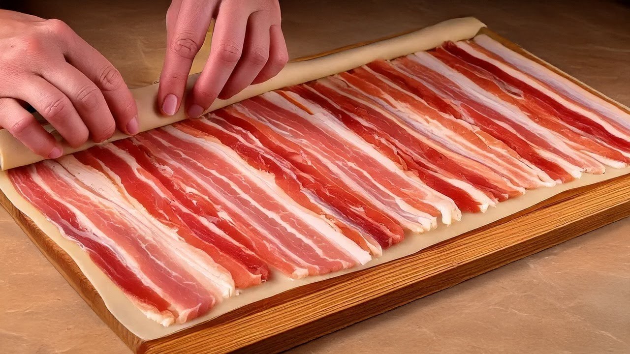 Wenn Sie Blätterteig und Speck zu Hause haben! Jeder kann dieses Rezept machen!