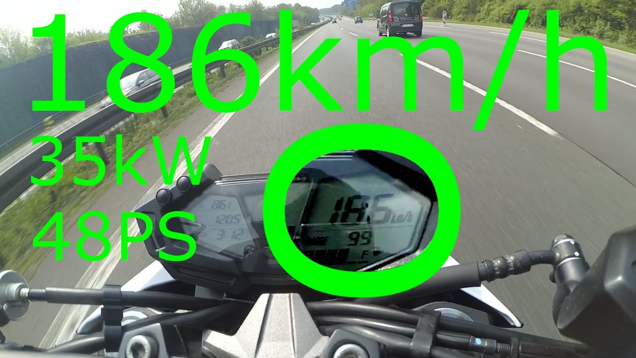 Z800E (35kW) - SC Project GP M2 | Top Speed Try | 186km/h (~115mph) | '04