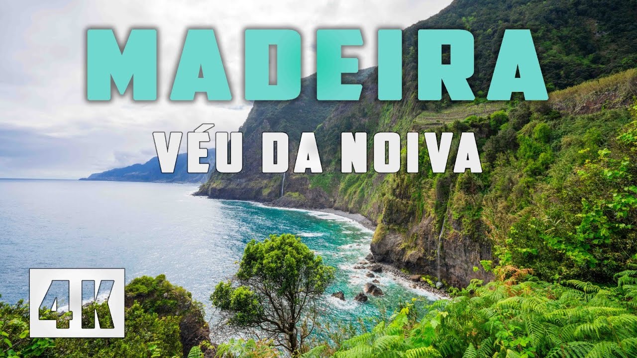 Madeira - Véu da Noiva Waterfall Drone 4k
