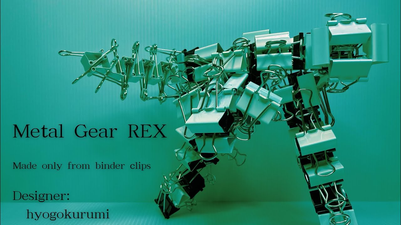 Metal Gear REX Made from Binder Clips – Assembly Ver.3
