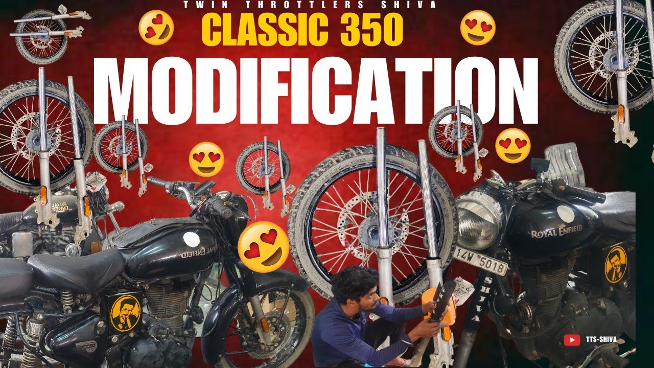 Royal Enfield Classic 350  Touring Modification Telugu #Youtube #ttsshiva #modification #telugu