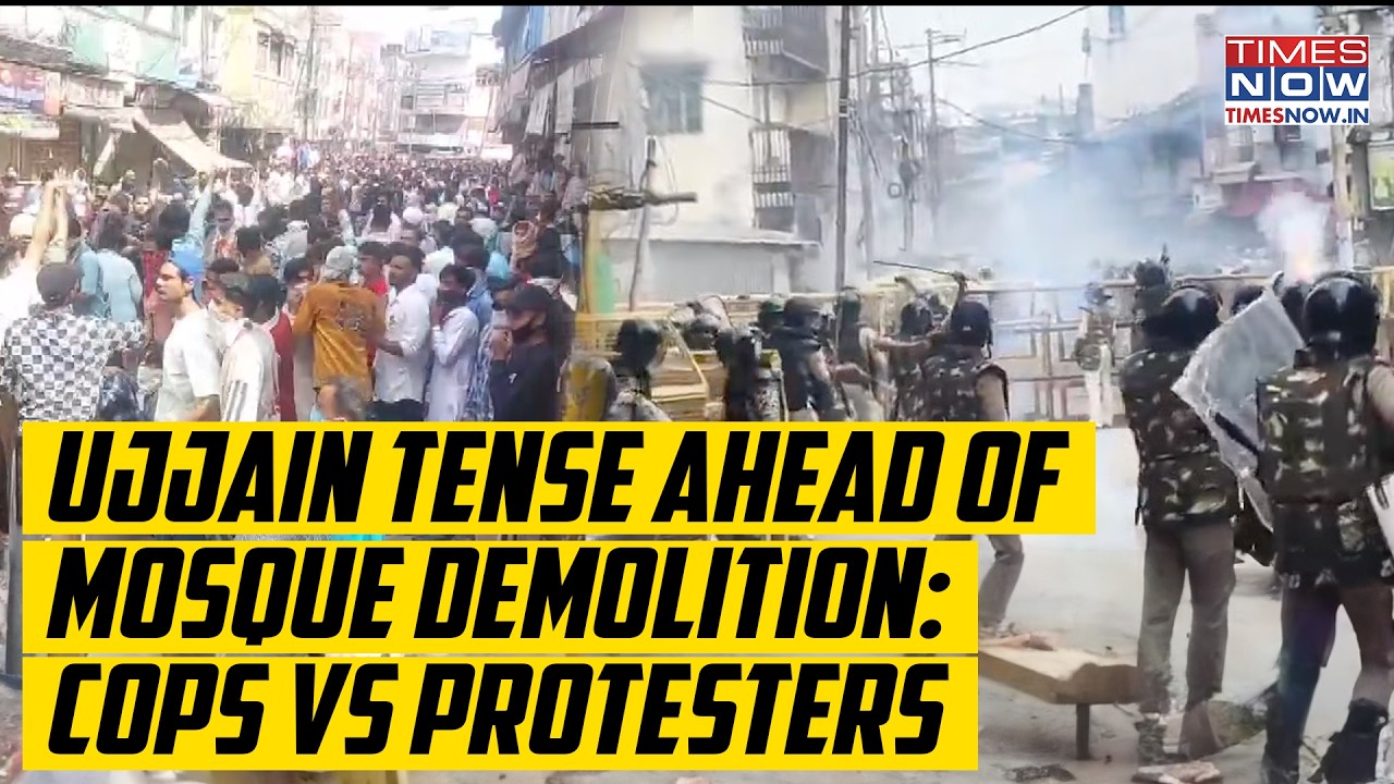 Ujjain On High Alert Ahead Of Mosque Demolition: Stones Pelted, Tear Gas Amid Locals-Police Clash
