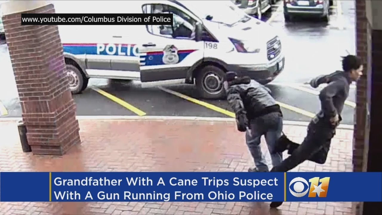 Grandfather Trips Armed Suspect Fleeing From Police