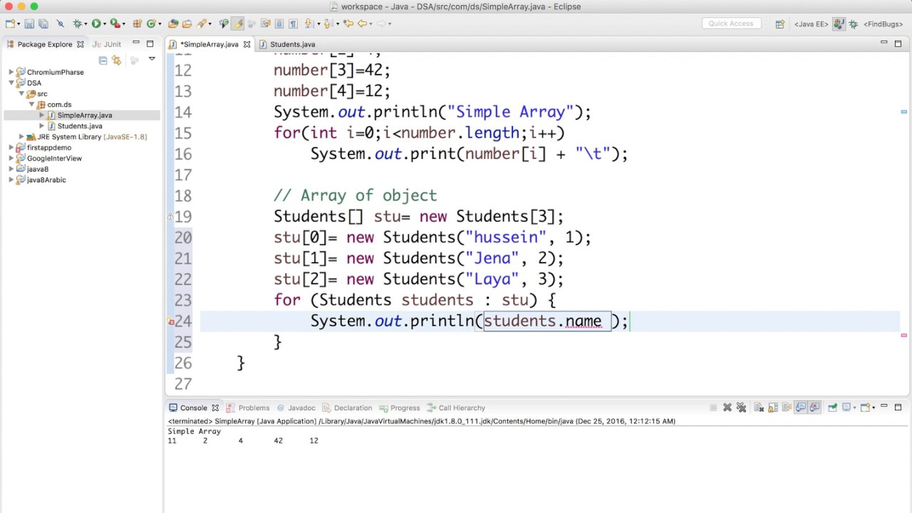 4- Implement Array in Java