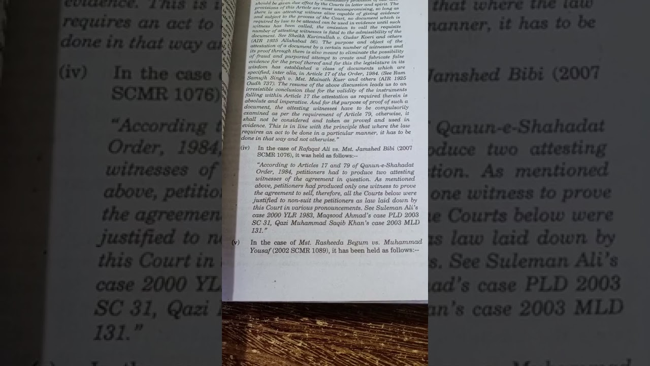 article 17 and 79 of QSO 1984| two witnesses are must to prove a document