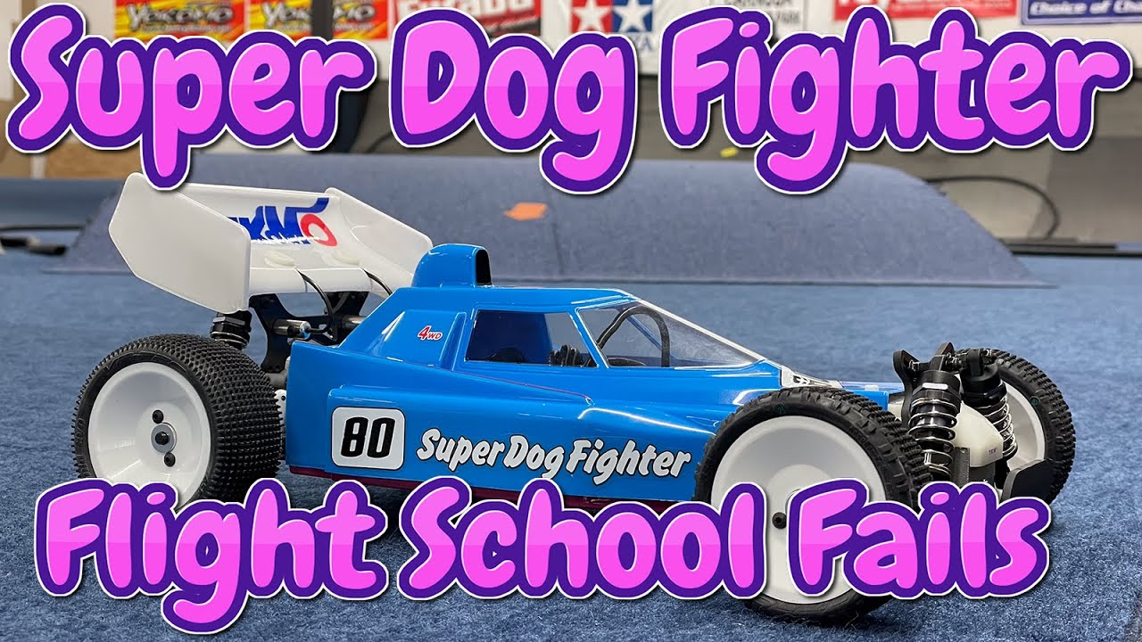 Dog Fighter Flight School Fails 😬   (I try running the Yokomo 870c on an indoor carpet track😅)