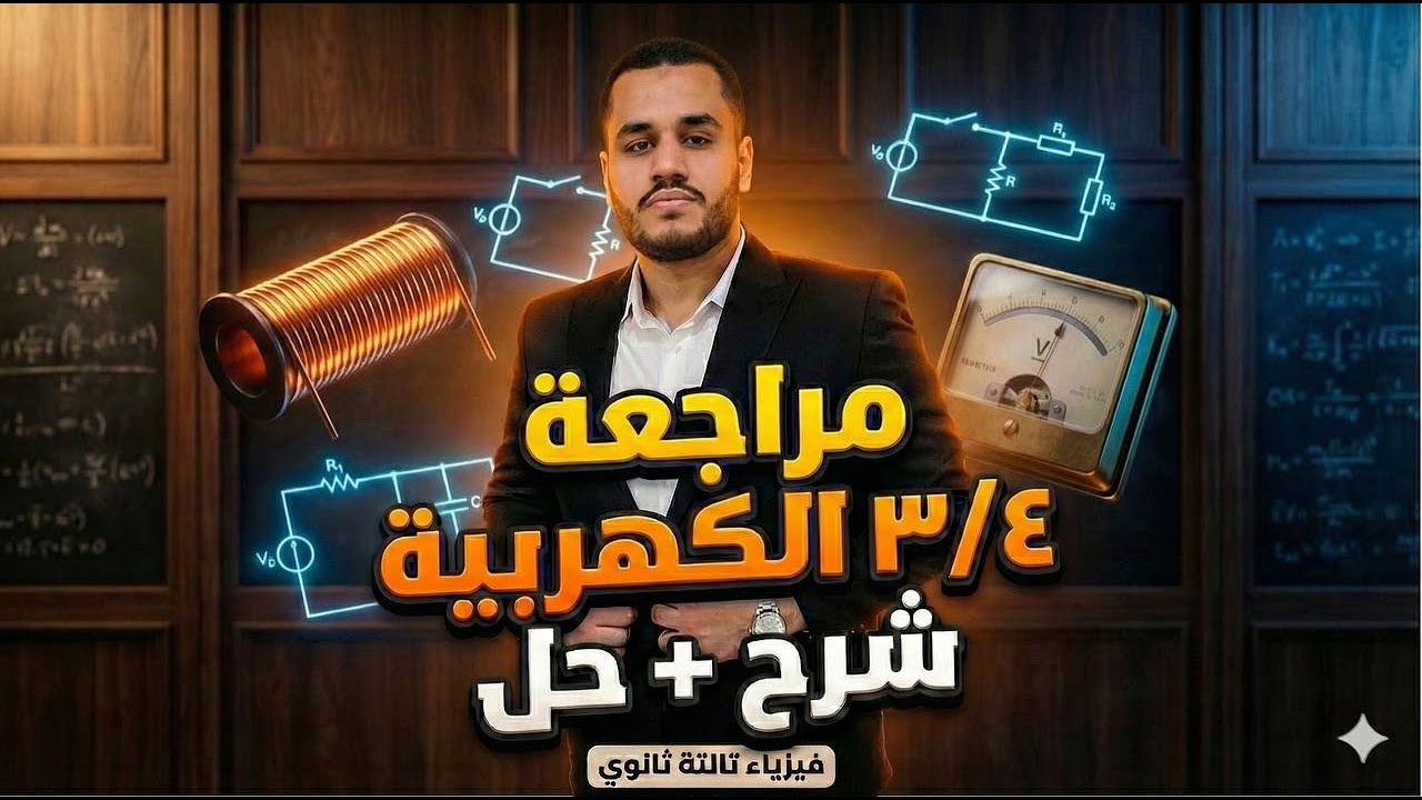 معسكر فيزياء تالته ثانوي 2026 | مراجعة الترم الاول كاملا|  شرح وحل علي الفيزياء الكهربيه تالته ثانوي