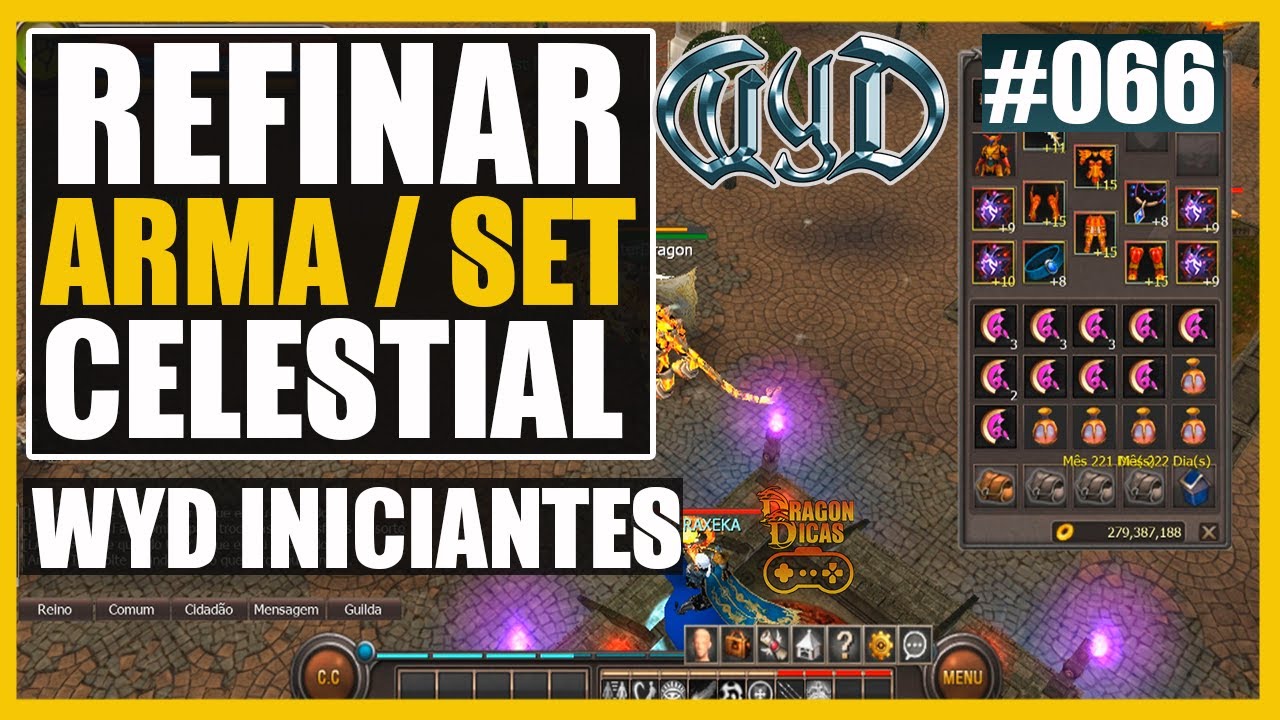 Refinar ARMA e SET Celestiais No WYD GLOBAL | WYD INICIANTES 061