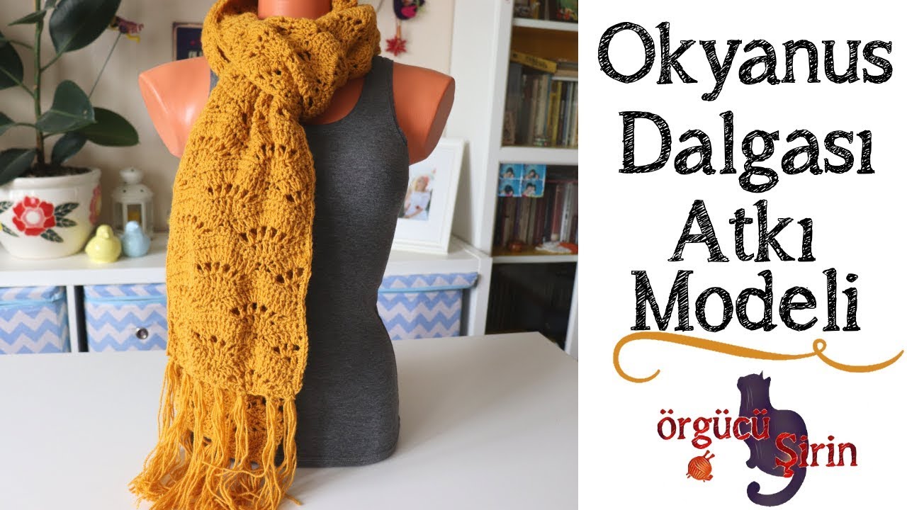 Tığ İşi Okyanus Dalgası / Atkı, Hırka, Yelek ve Şal Modeli
